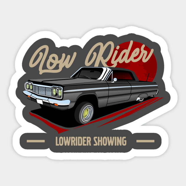 Low Rider Classic Cars Sticker by masjestudio